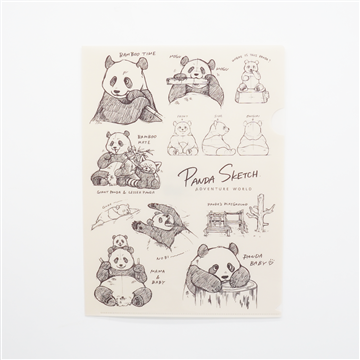 パンダスケッチ　クリアファイル